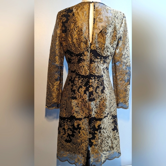 Nanette Lepore Gold and Black  Dress Size 8 - Picture 4 of 12